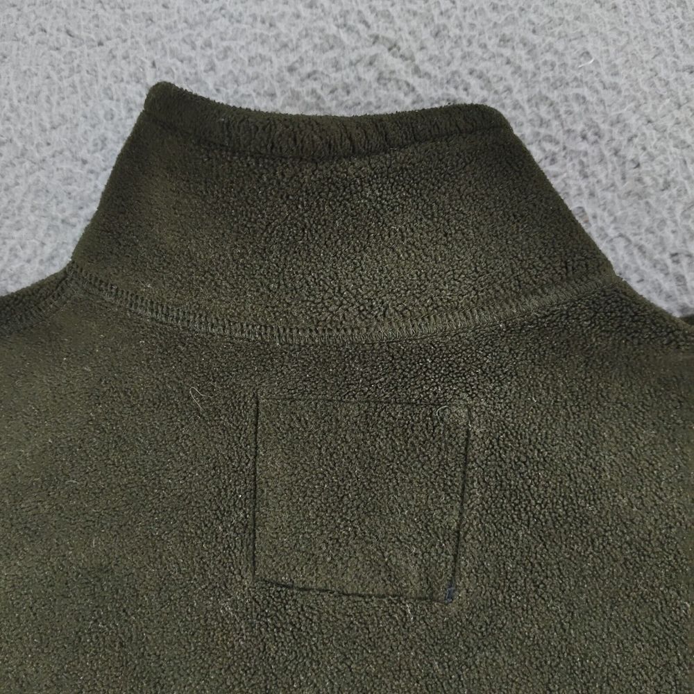 Vtg Abercrombie & Fitch Fleece Vest Mens XL Olive Green Full Zip Spellout - Picture 7 of 16